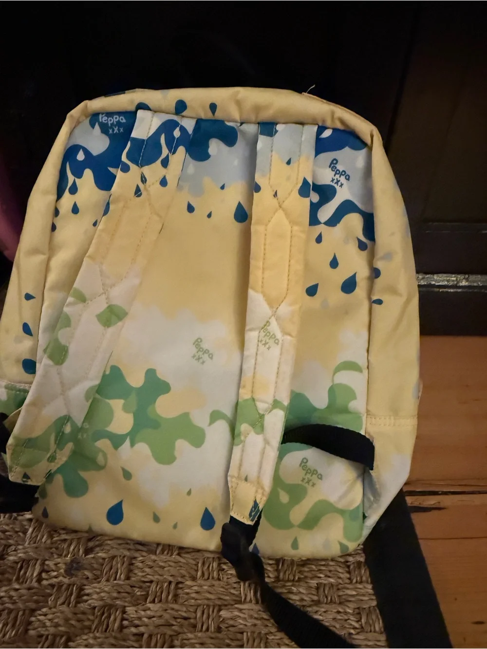 Hunter Yellow Kids Backpack with Blue and Green Accents